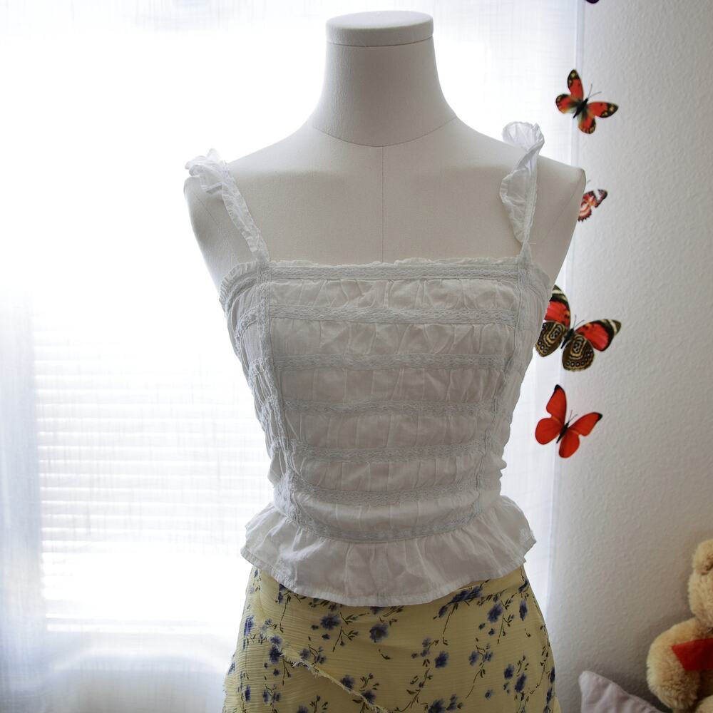 Abercrombie & Fitch ruffle babydoll top size XS